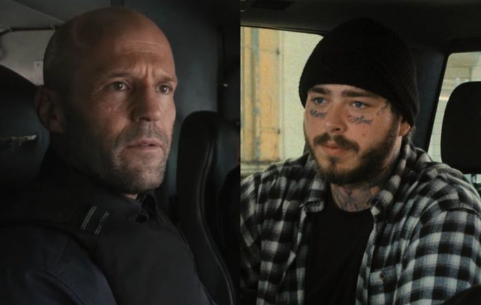 Jason Statham and Post Malone in the trailer for 'Wrath Of Man'. CREDIT: YouTube/Metro-Goldwyn-Mayer